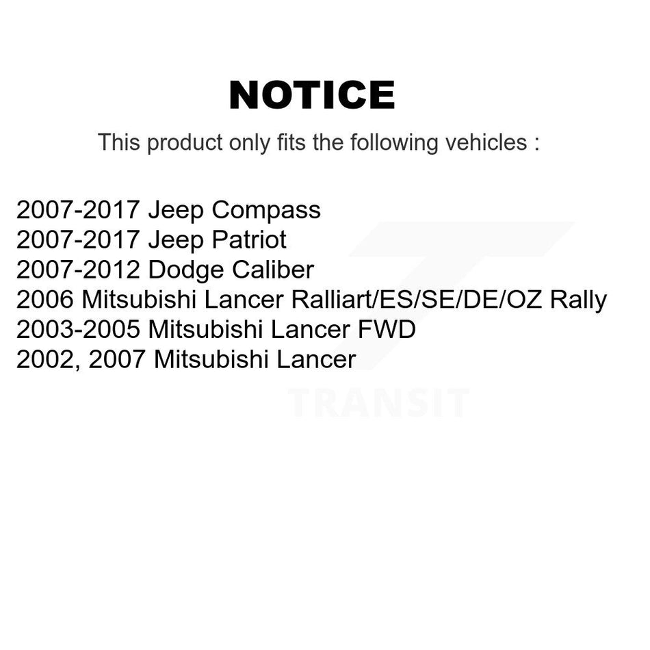 Front Suspension Ball Joints Pair For Jeep Patriot Compass Dodge Caliber Mitsubishi Lancer KTR-101130