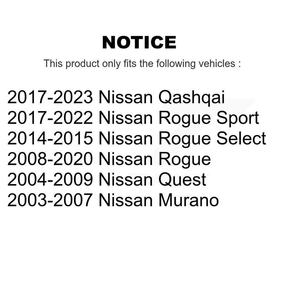 Front Suspension Ball Joints Pair For Nissan Rogue Murano Quest KTR-101150
