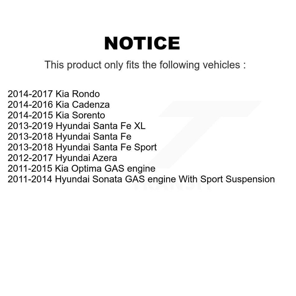 Front Suspension Ball Joints Pair For Hyundai Kia Sonata Optima Santa Fe Sport Sorento Cadenza Azera XL Rondo KTR-101164