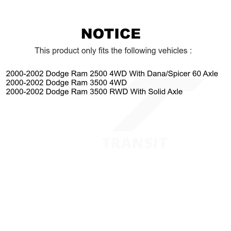 Front Suspension Ball Joints Pair For 2000-2002 Dodge Ram 2500 3500 KTR-101208