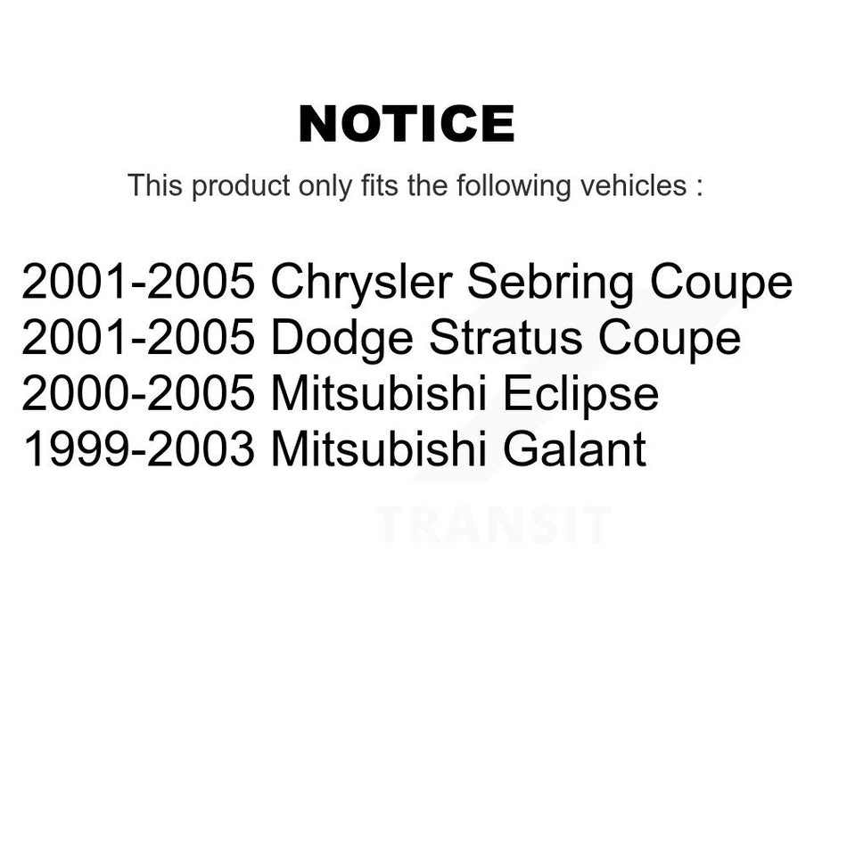 Front Suspension Ball Joints Pair For Mitsubishi Chrysler Sebring Dodge Stratus Eclipse Galant KTR-101213