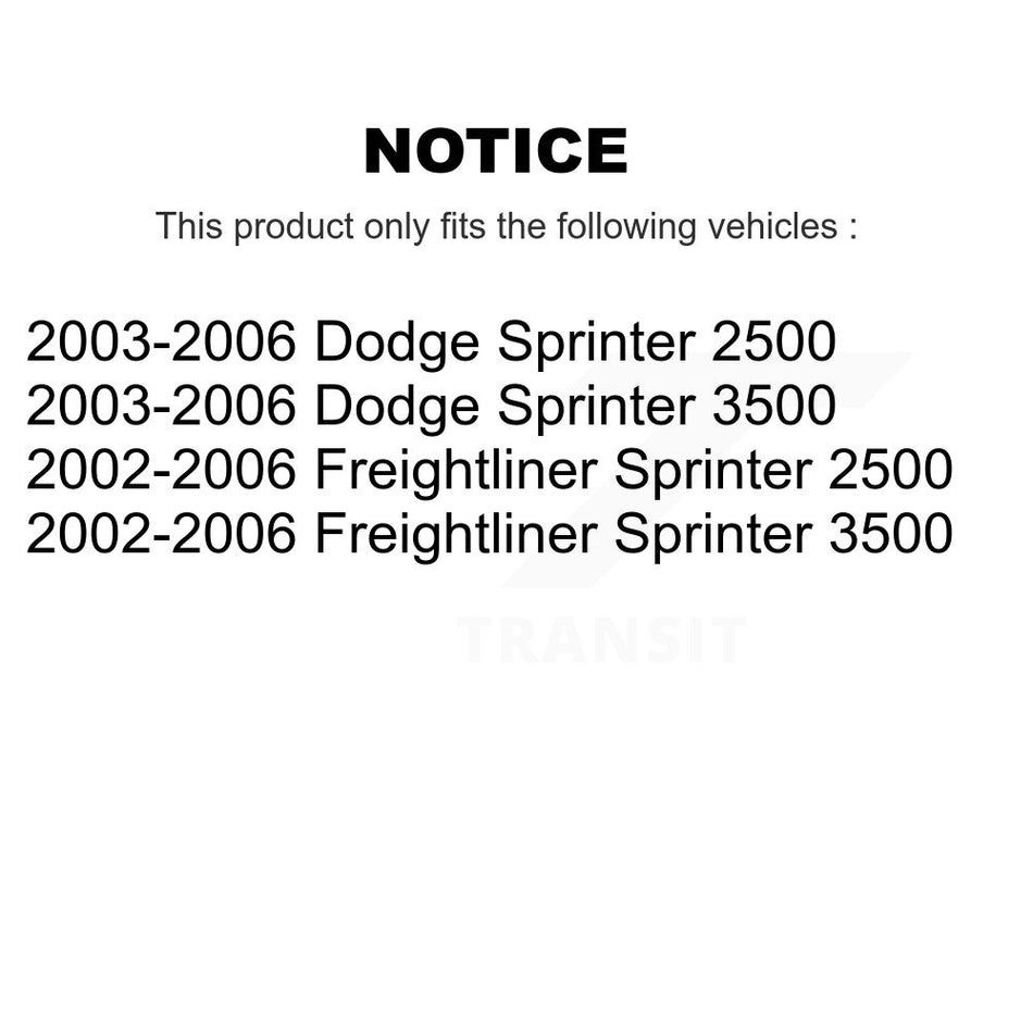 Front Suspension Ball Joints Pair For Sprinter 2500 Freightliner Dodge 3500 KTR-101214