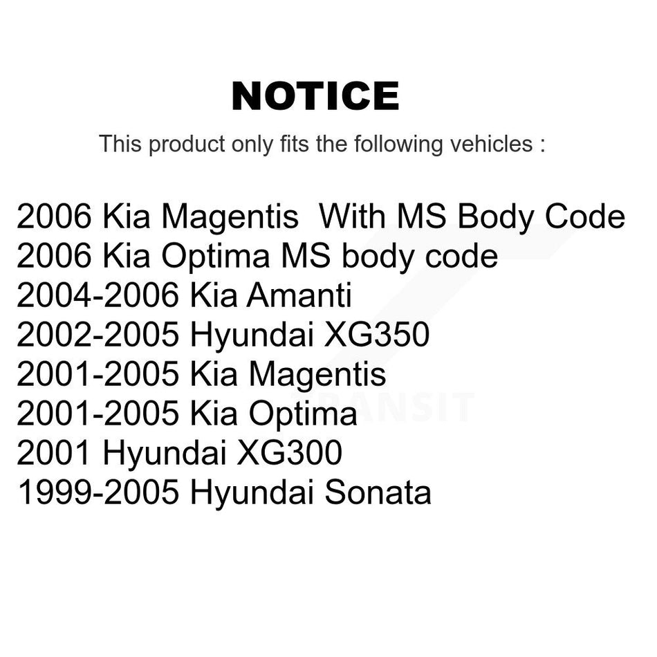 Front Suspension Ball Joints Pair For Hyundai Sonata Kia Optima XG350 Amanti XG300 Magentis KTR-101233