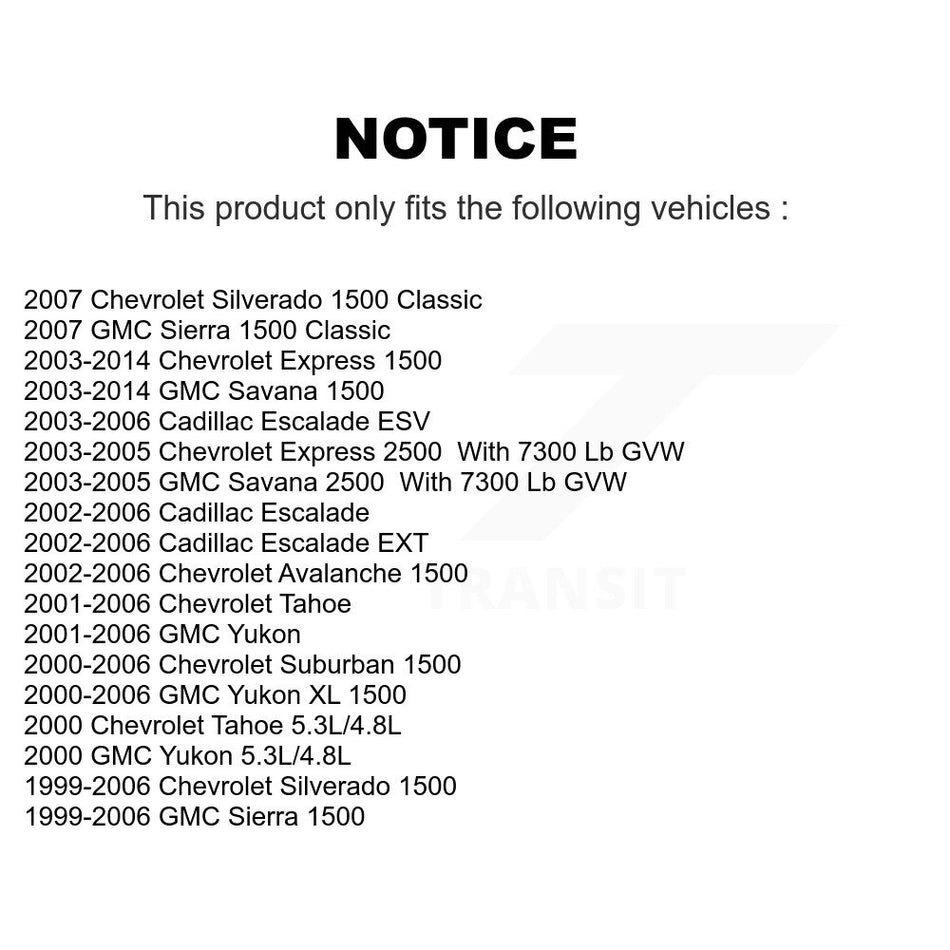 Front Suspension Ball Joints Pair For Chevrolet Silverado 1500 GMC Tahoe Sierra Suburban Yukon Avalanche XL Cadillac Classic Escalade Express 2500 ESV EXT Savana KTR-101314