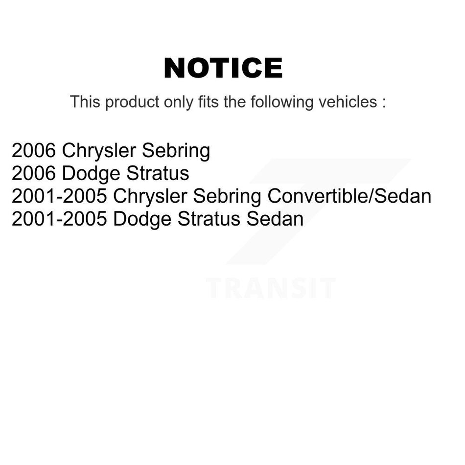 Front Suspension Ball Joints Pair For Chrysler Sebring Dodge Stratus KTR-101319