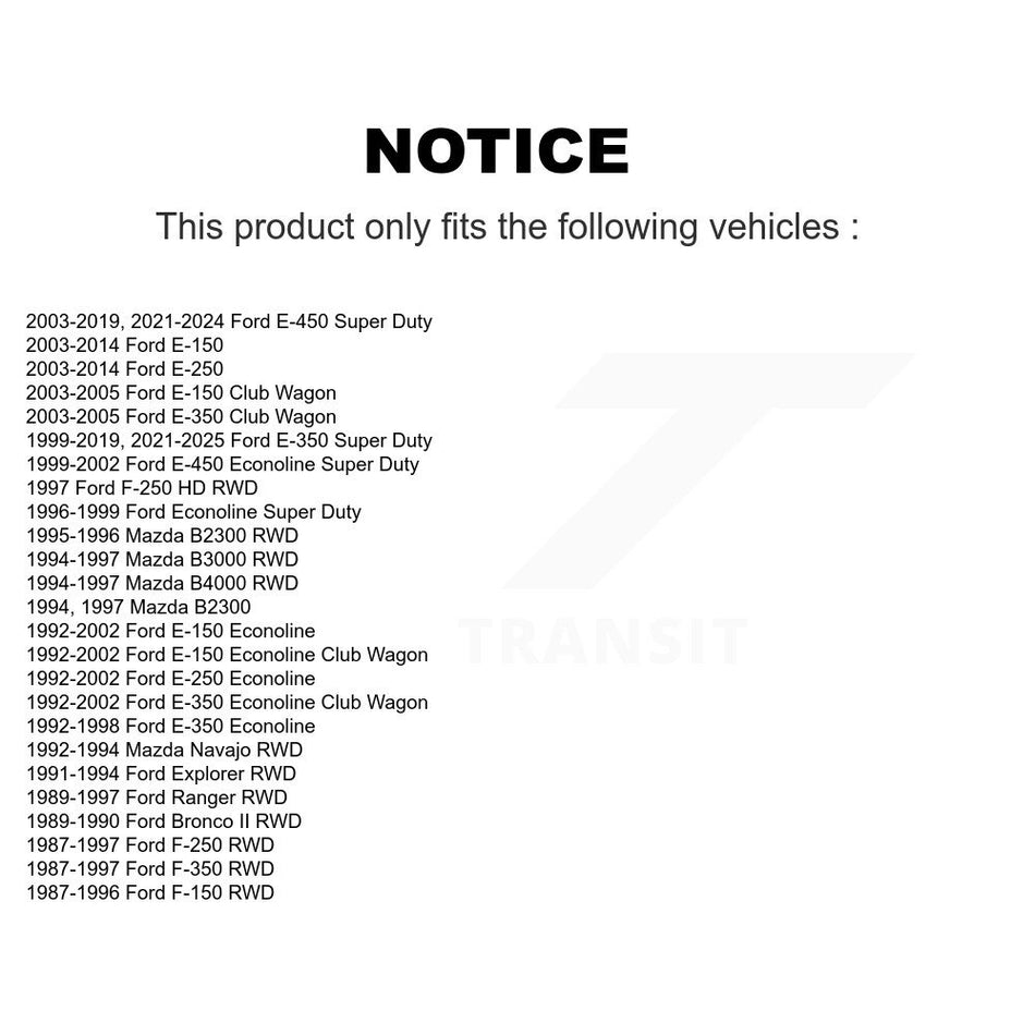 Front Suspension Ball Joints Pair For Ford F-150 E-350 Super Duty Ranger F-250 E-250 F-350 E-150 Econoline Club Wagon Explorer Mazda B2300 B4000 B3000 Bronco II E-450 Navajo KTR-101331