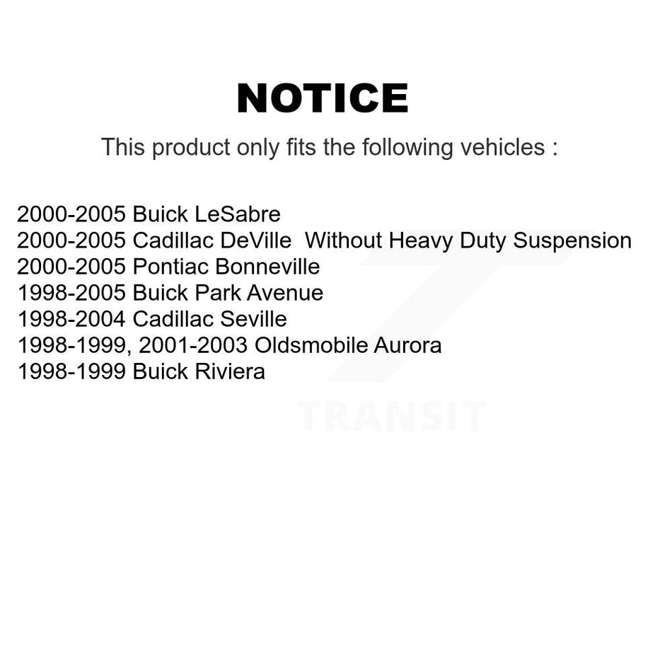 Front Suspension Control Arm And Ball Joint Assembly Kit For Buick LeSabre Cadillac DeVille Park Avenue Pontiac Bonneville Seville Oldsmobile Aurora Riviera KTR-101374