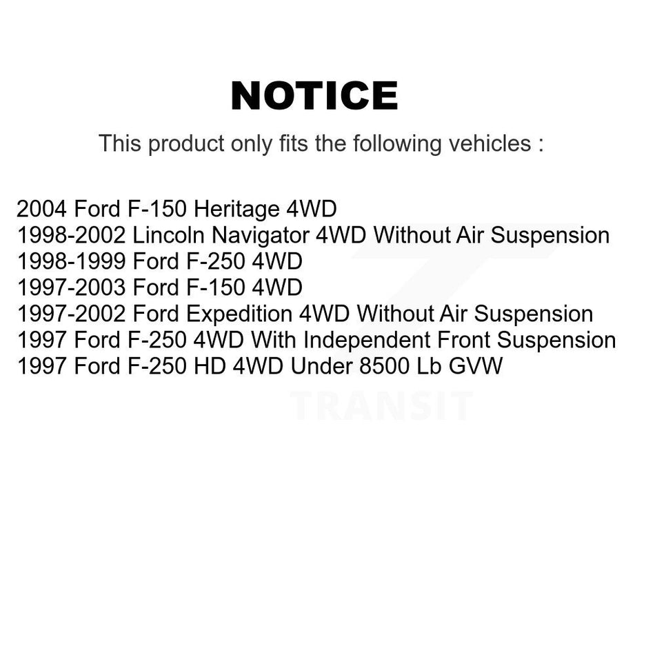 Front Suspension Control Arm And Ball Joint Assembly Kit For Ford F-150 Expedition Lincoln Navigator Heritage F-250 4WD KTR-101529
