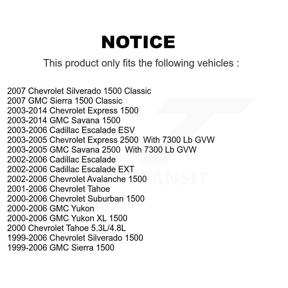 Front Suspension Control Arm And Ball Joint Assembly Pair For Chevrolet Silverado 1500 GMC Tahoe Sierra Suburban Yukon Avalanche XL Cadillac Express Classic Escalade 2500 Savana ESV EXT KTR-101575