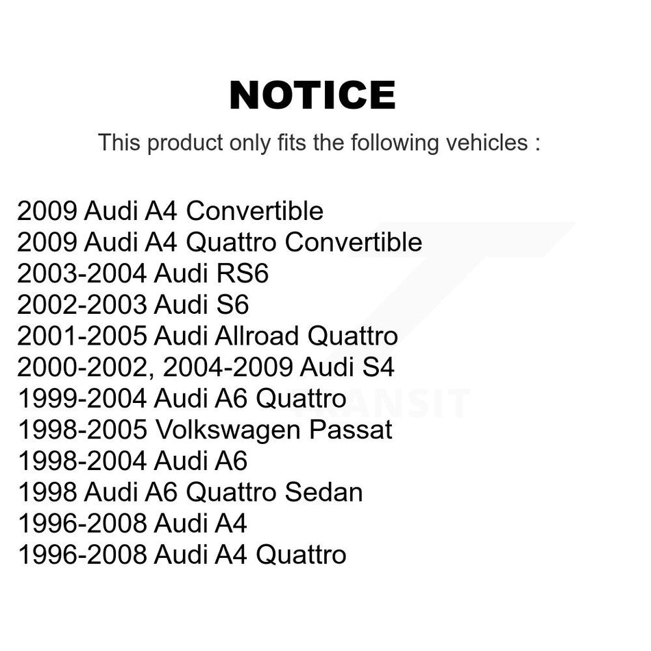 Front Suspension Control Arm And Ball Joint Assembly Kit For Audi Volkswagen Passat A4 Quattro A6 Allroad S6 KTR-101581