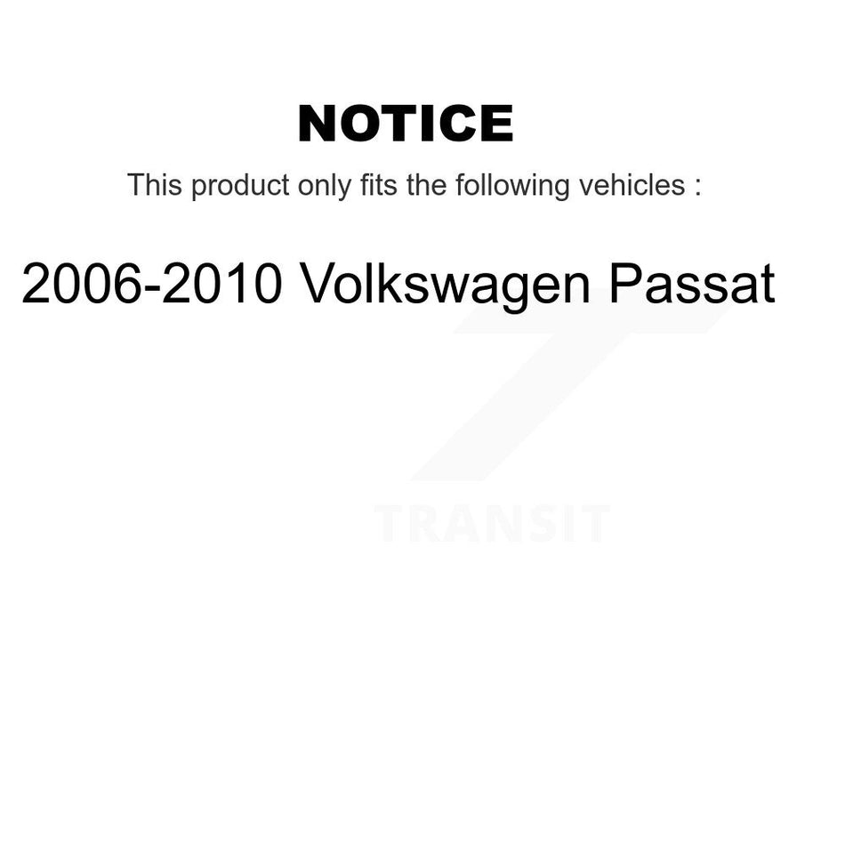 Front Suspension Control Arm And Ball Joint Assembly Steering Tie Rod End Stabilizer Bar Link Kit (8Pc) For 2006 Volkswagen Passat KTR-101601