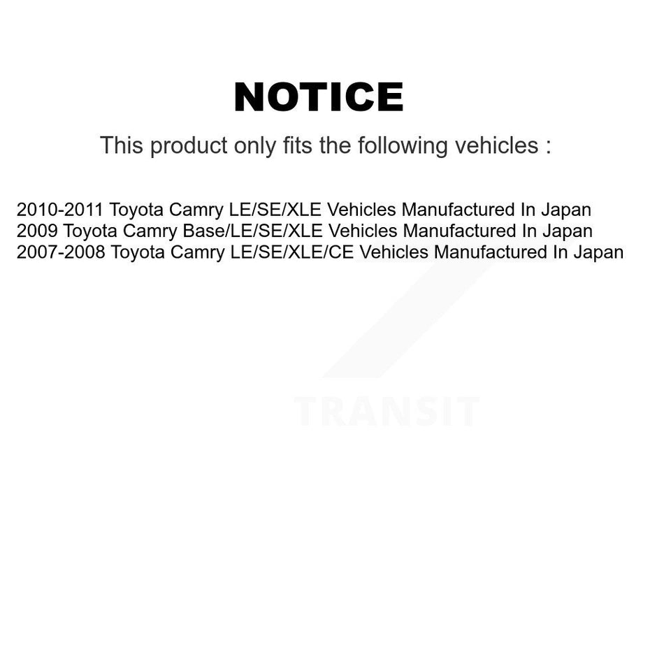 Front Suspension Control Arm And Ball Joint Tie Rod End Link Kit (8Pc) For Toyota Camry KTR-101602