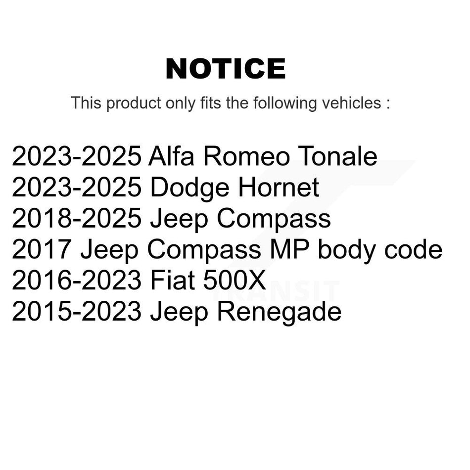 Front Suspension Stabilizer Bar Link Pair For Jeep Renegade Compass Fiat 500X KTR-101672