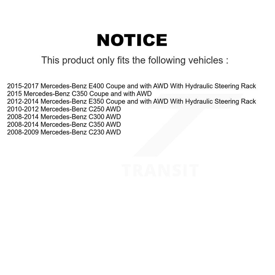 Front Control Arm Ball Joint Tie Rod End Link Kit (8Pc) For Mercedes-Benz C300 C350 C250 KTR-101680