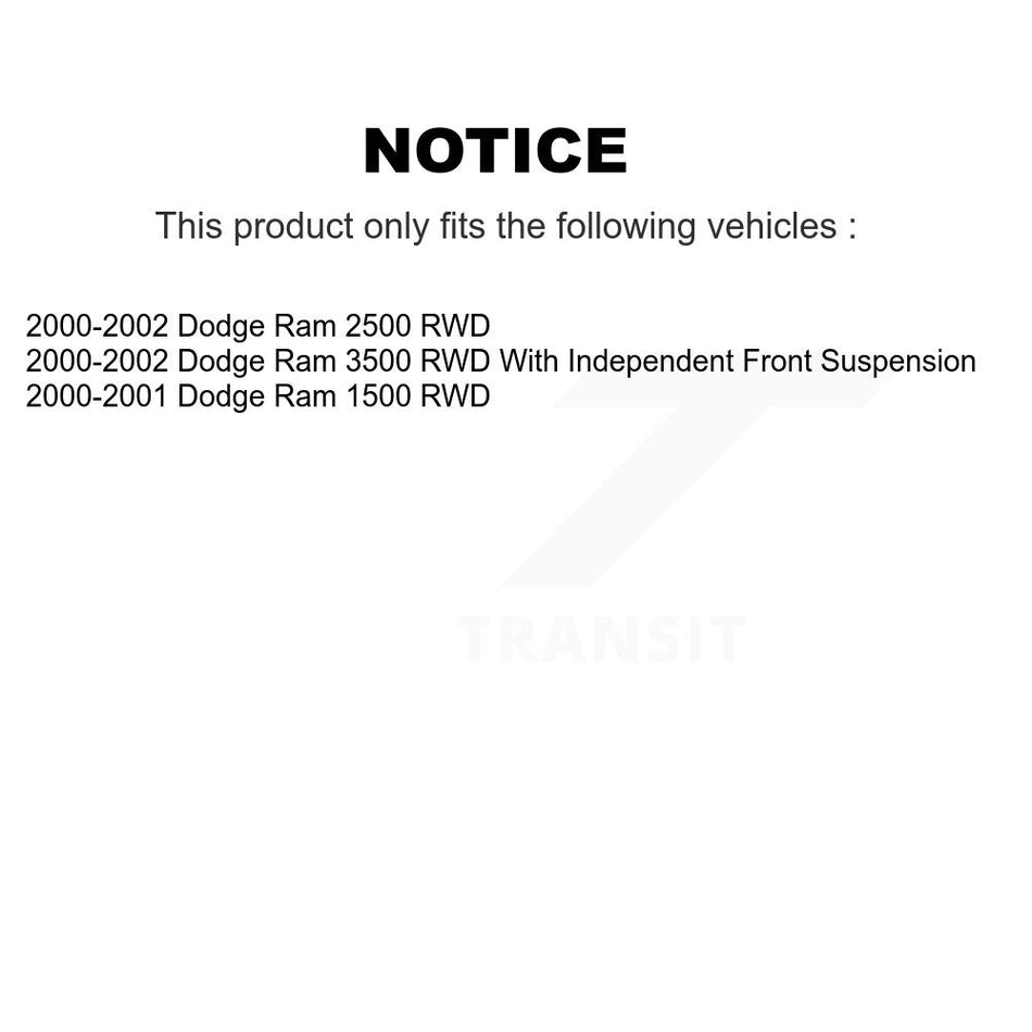 Front Suspension Ball Joints Pair For Dodge Ram 1500 2500 3500 RWD KTR-101752