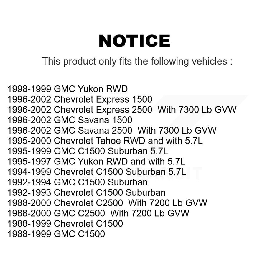 Front Suspension Ball Joints Kit For Chevrolet C1500 GMC Tahoe C2500 Suburban Yukon Express 1500 2500 Savana KTR-101786