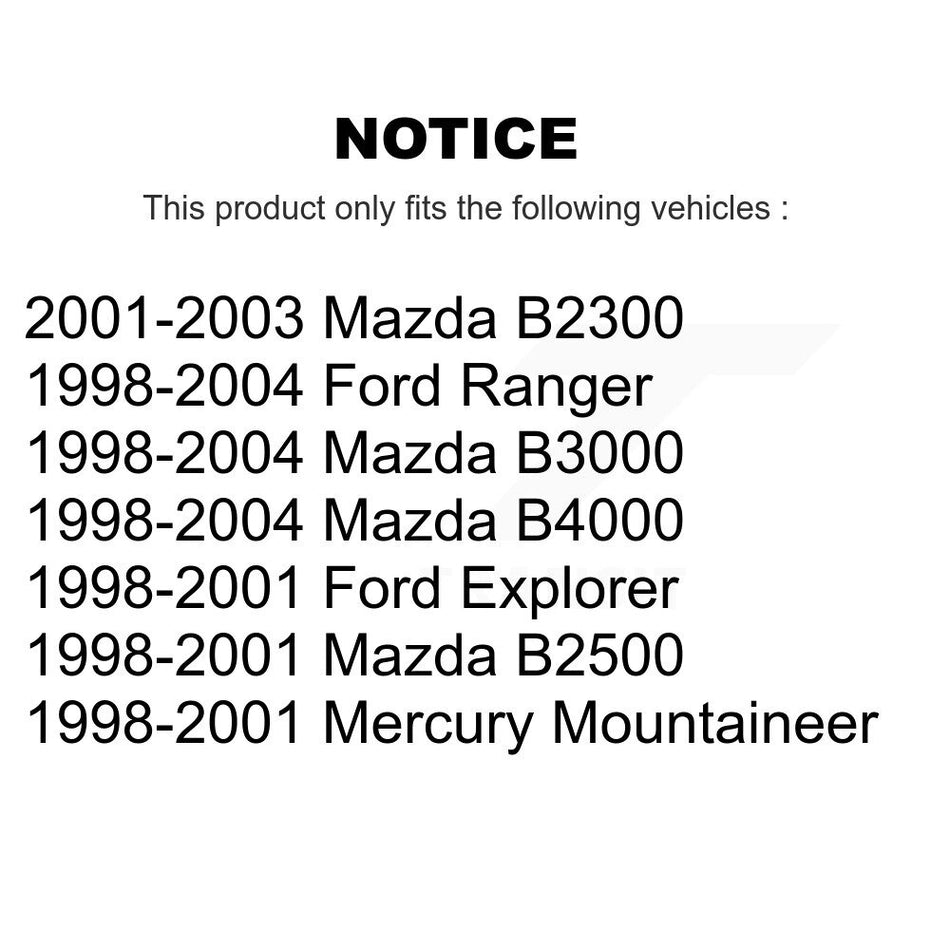 Front Steering Tie Rod End Kit For Ford Ranger Explorer Mazda Mercury Mountaineer B3000 B2500 B4000 B2300 KTR-101873