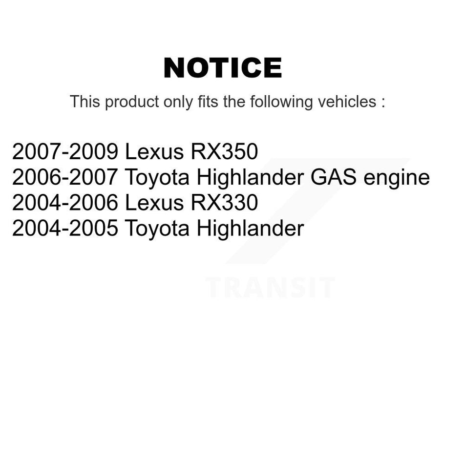 Front Steering Tie Rod End Kit For Lexus Toyota Highlander RX350 RX330 KTR-101982
