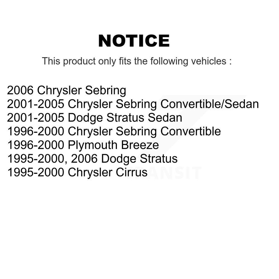Front Rear Suspension Stabilizer Bar Link Kit For Chrysler Sebring Dodge Stratus Cirrus Plymouth Breeze KTR-102026