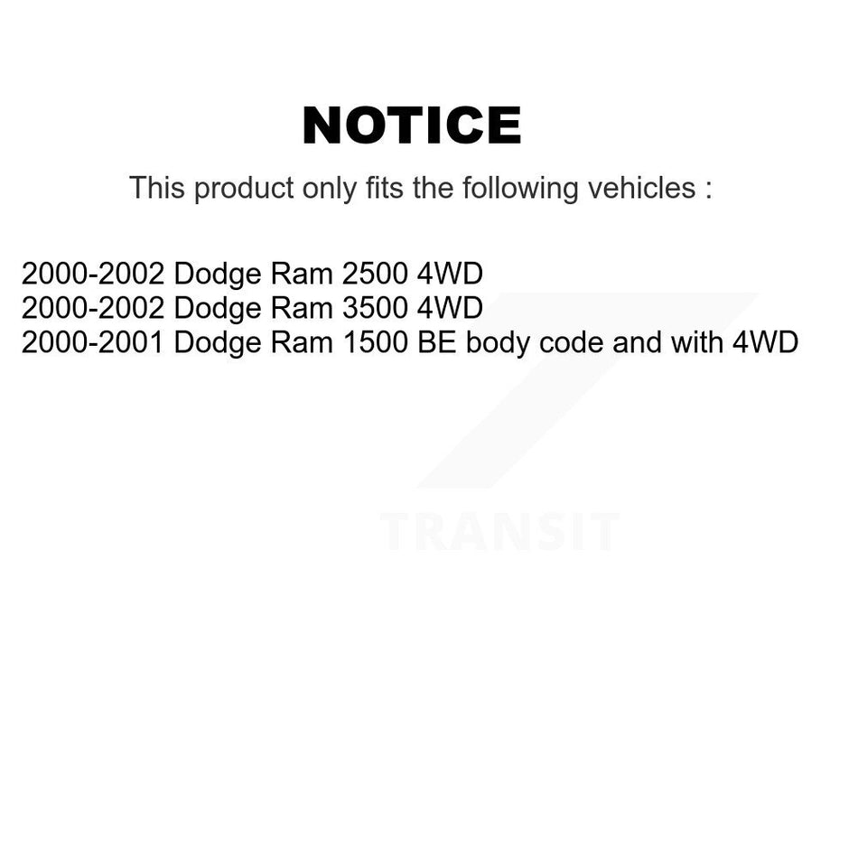 Front Rear Suspension Stabilizer Bar Link Kit For 2000-2002 Dodge Ram 2500 3500 4WD KTR-102030