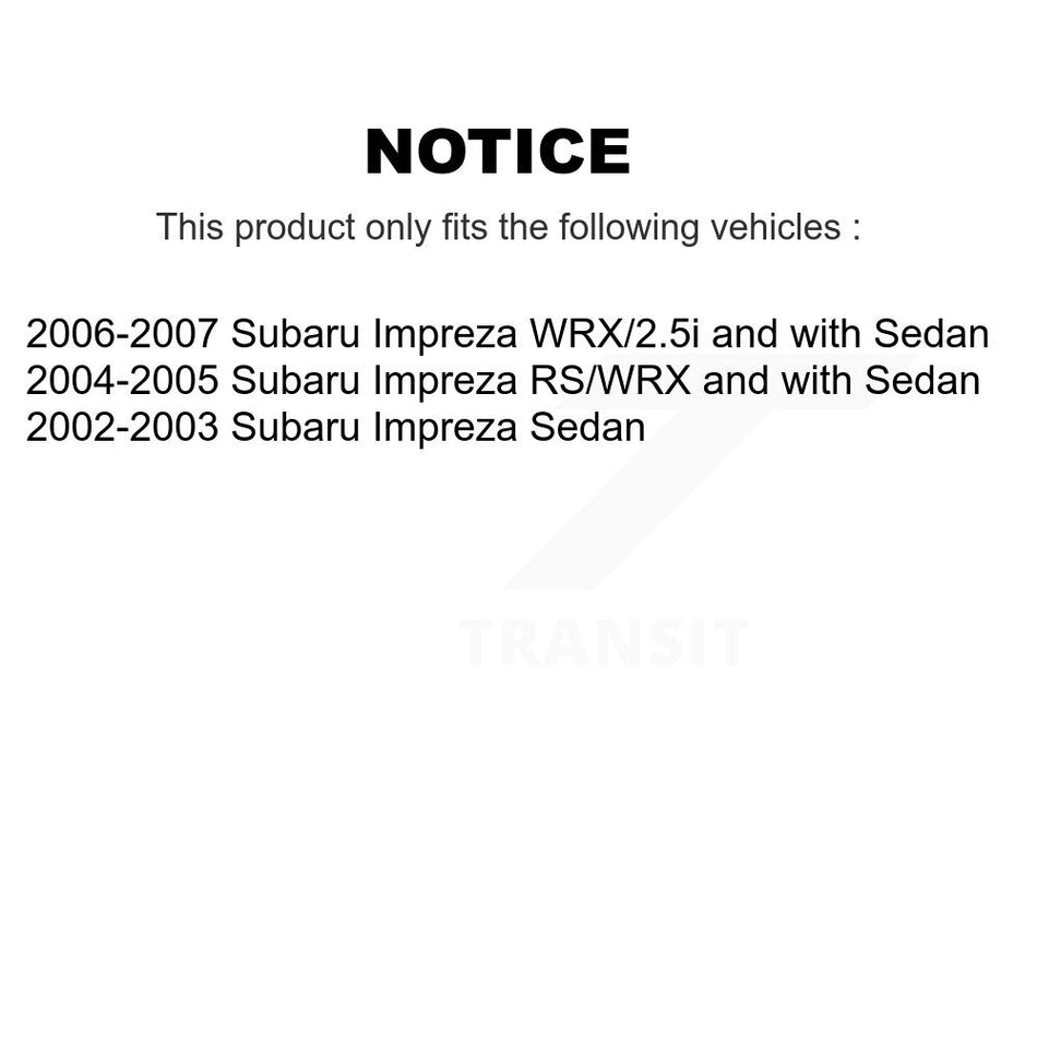 Front Rear Suspension Stabilizer Bar Link Kit For Subaru Impreza KTR-102040