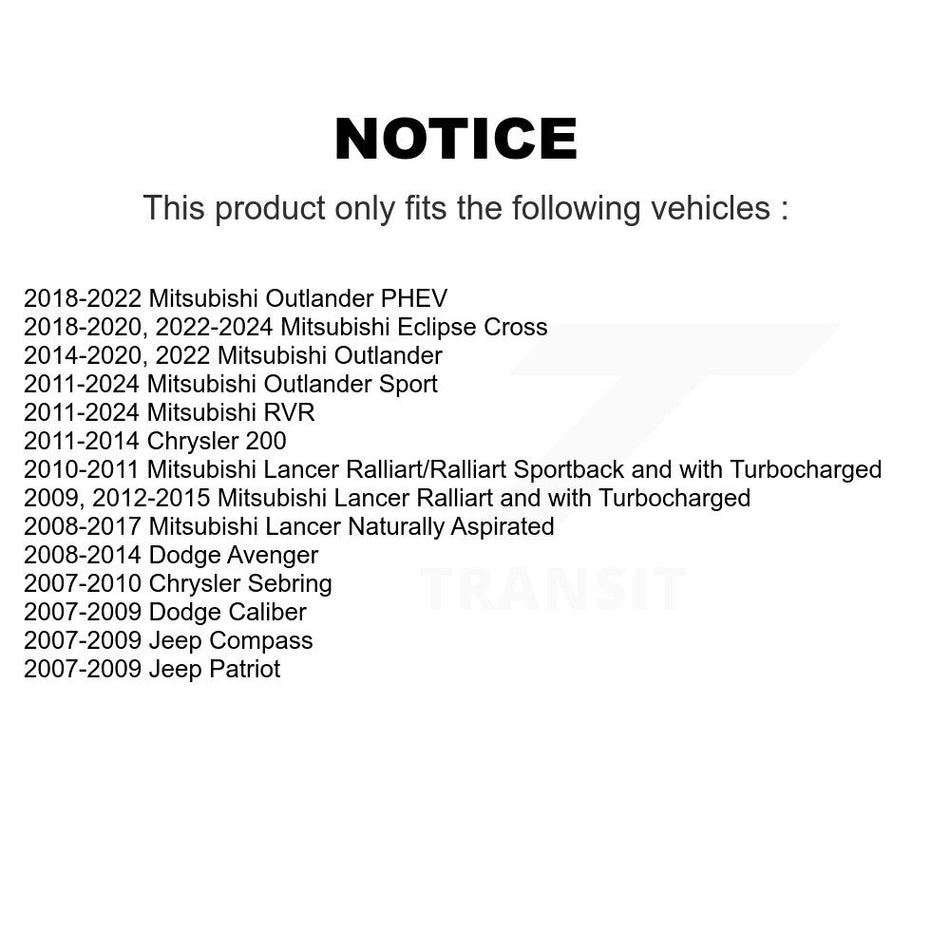 Front Rear Suspension Bar Link Kit For Mitsubishi RVR Lancer Outlander Chrysler Dodge 200 KTR-102066