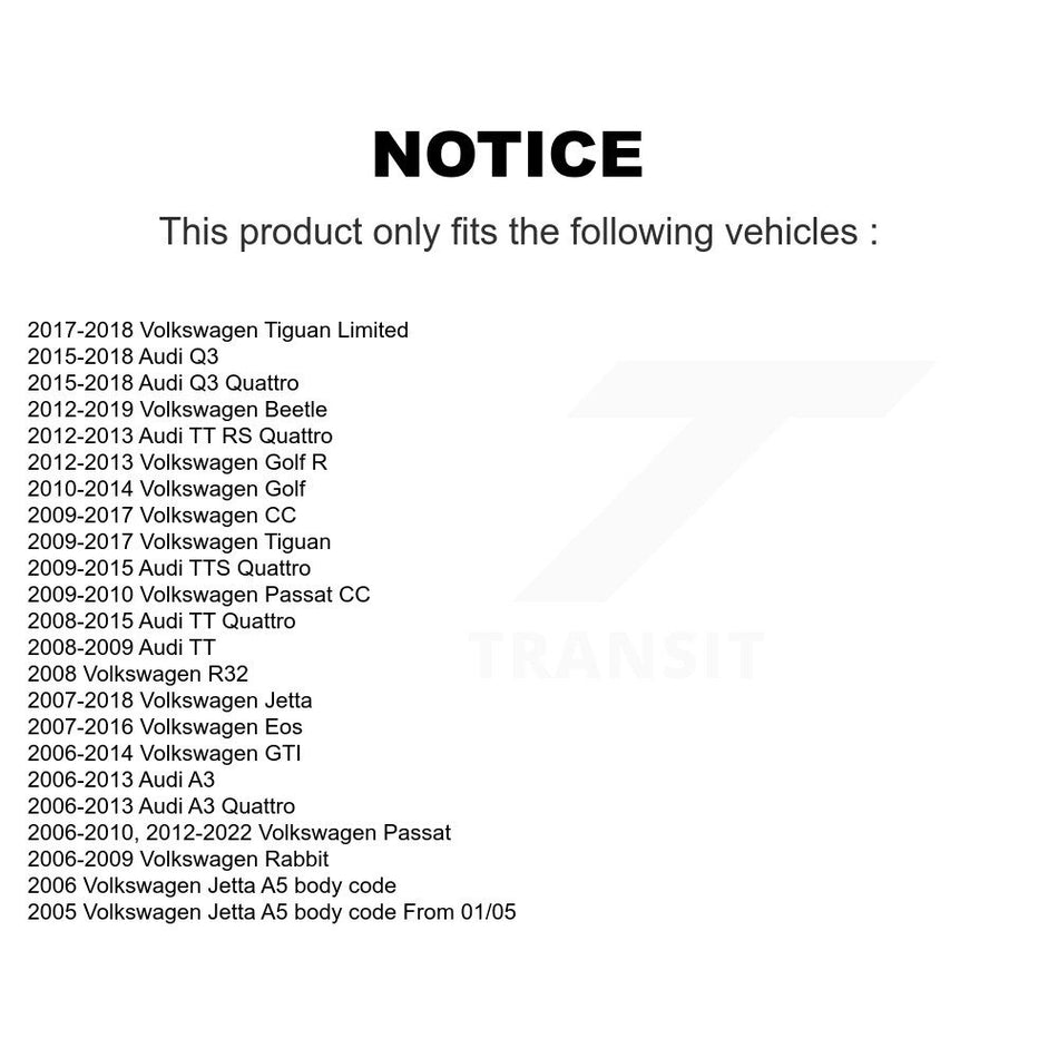 Front Rear Suspension Stabilizer Bar Link Kit For Volkswagen Jetta Passat Tiguan Beetle Audi CC GTI Q3 Eos Golf Rabbit A3 SportWagen TT Quattro R R32 City KTR-102102