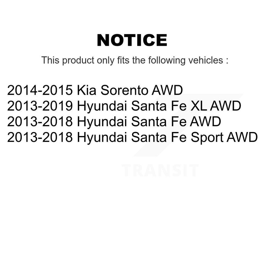 Front Rear Suspension Stabilizer Bar Link Kit For Hyundai Santa Fe Sport Kia Sorento XL AWD KTR-102206