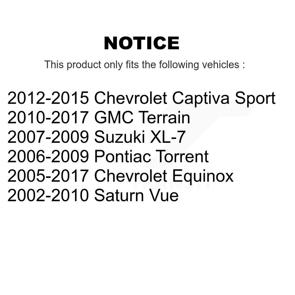 Front Lower Rearward Suspension Arm Bushing Pair For Chevrolet Equinox GMC Terrain Saturn KTR-102238