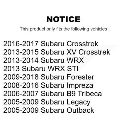 Front Lower Rearward Suspension Arm Bushing Pair For Subaru Forester Impreza XV Crosstrek KTR-102248