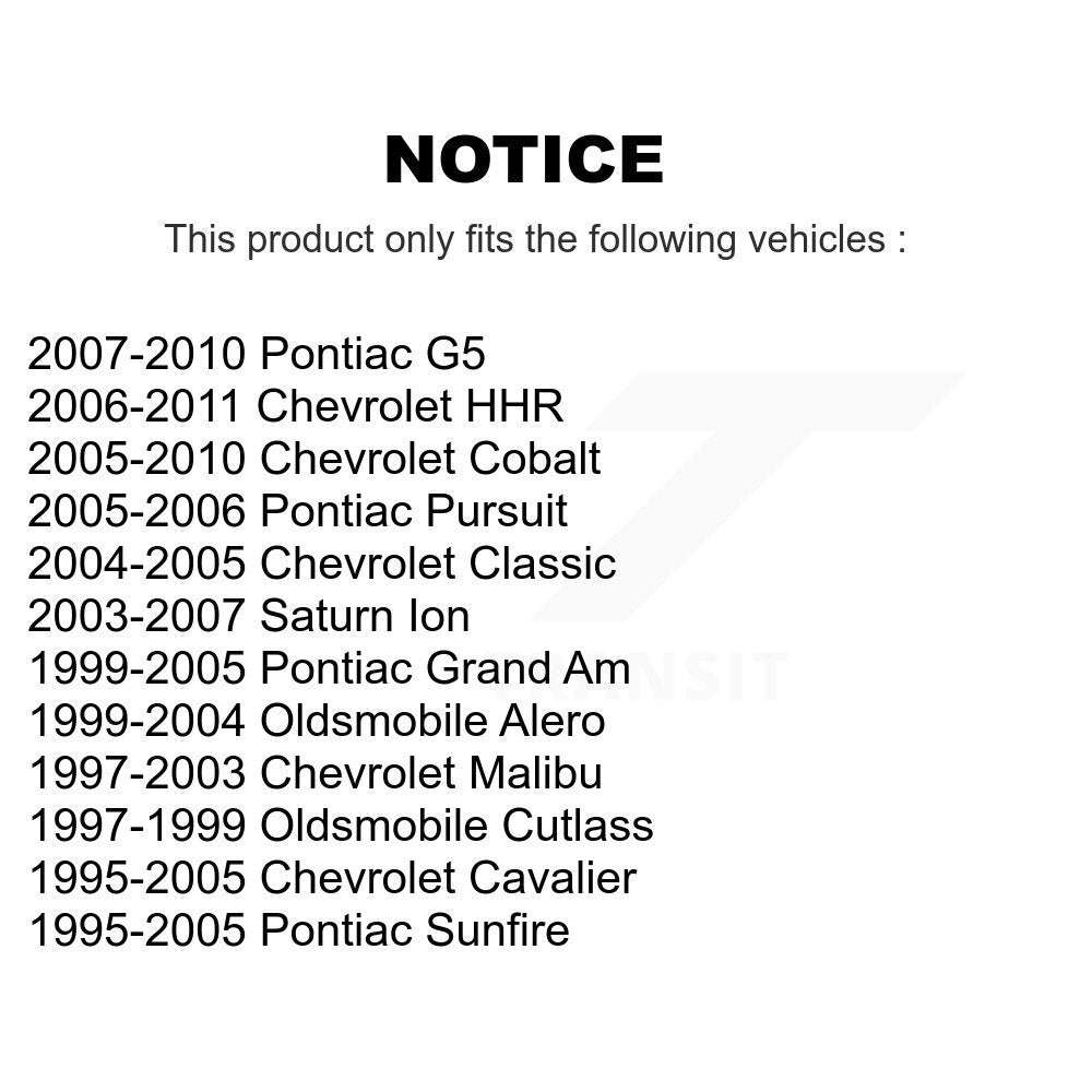 Front Lower Rearward Suspension Control Arm Bushing Pair For Chevrolet Pontiac Cobalt G5 KTR-102249