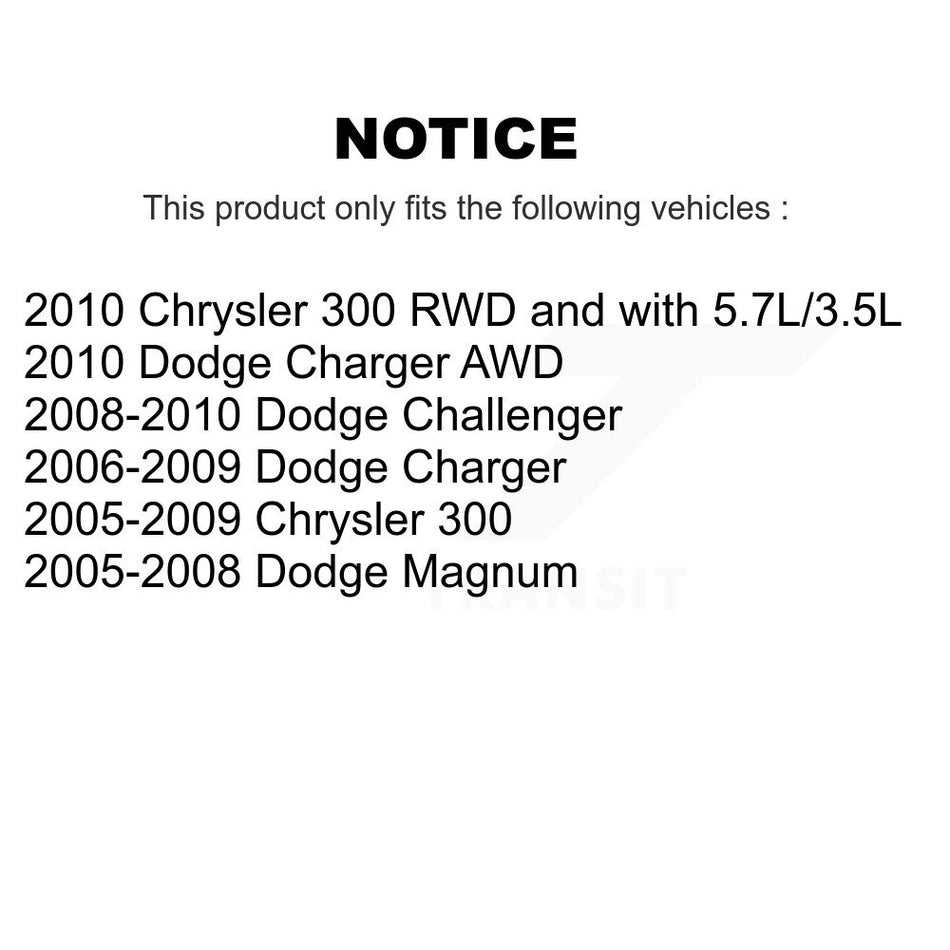 Front Lower Forward At Shock Suspension Control Arm Bushing Pair For Dodge Chrysler 300 KTR-102260