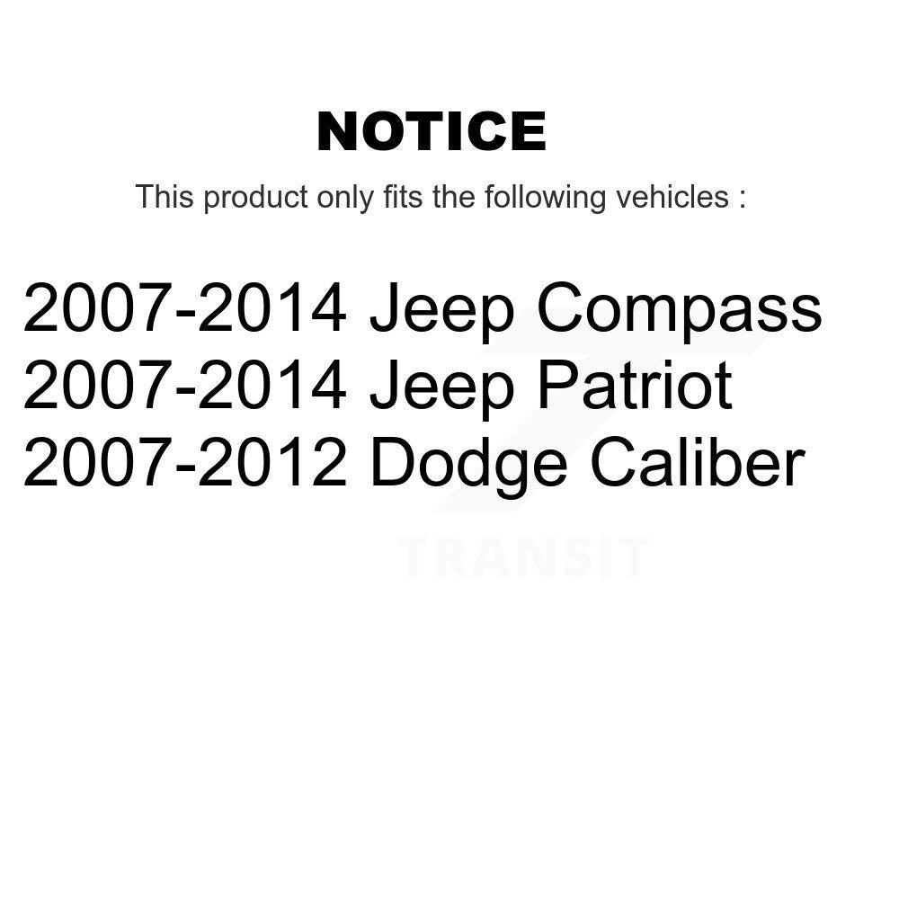 Front Lower Forward Suspension Arm Bushing Pair For Jeep Patriot Compass Dodge Caliber KTR-102265