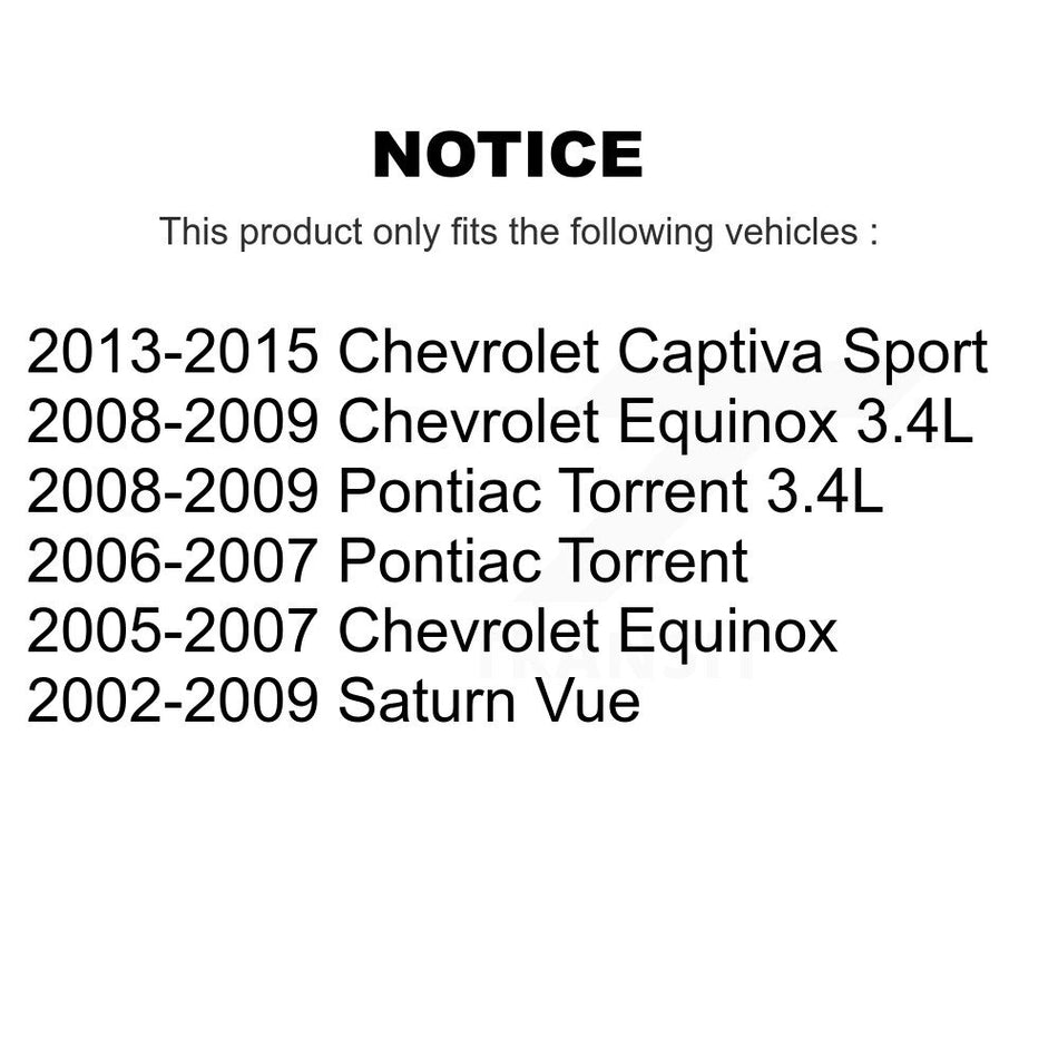 Front Lower Forward Suspension Control Arm Bushing Pair For Chevrolet Equinox Pontiac Vue KTR-102269