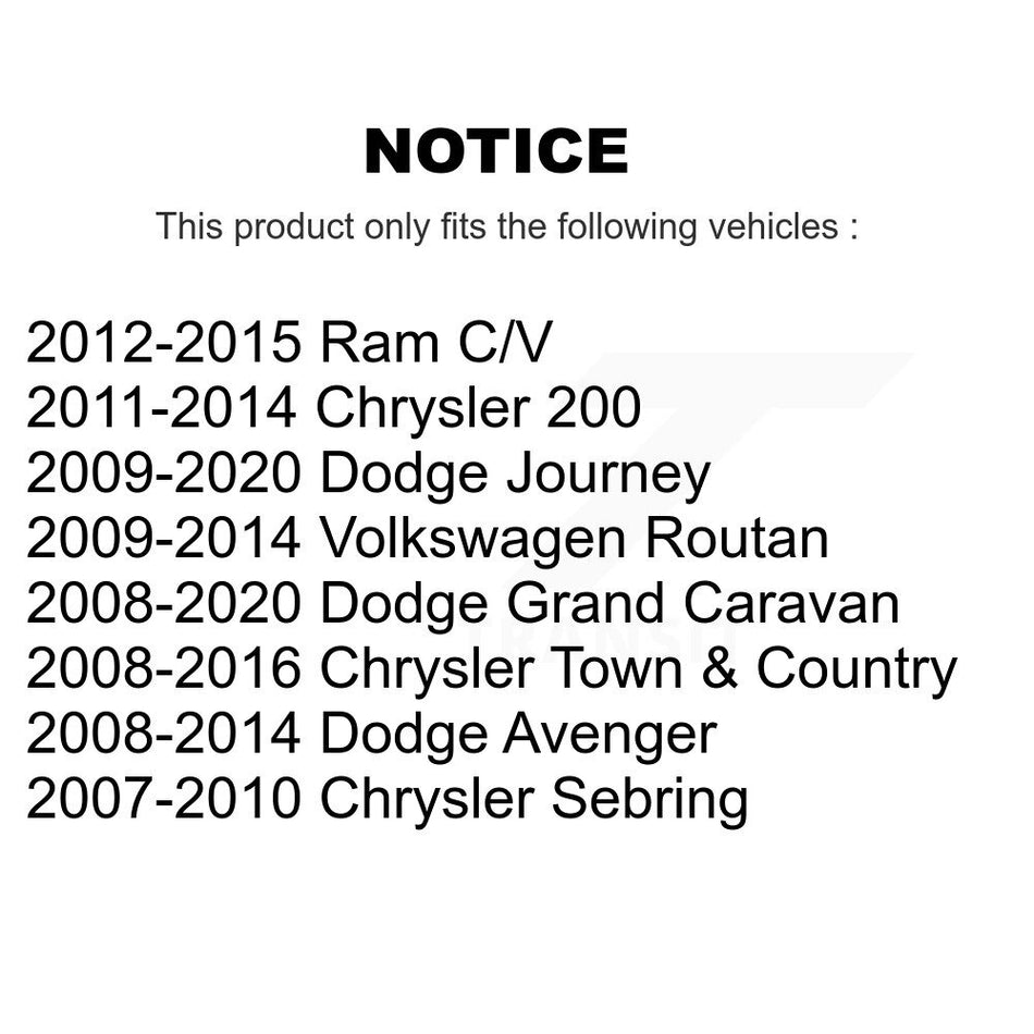 Front Lower Forward Suspension Arm Bushing Pair For Dodge Grand Caravan Journey Chrysler KTR-102272