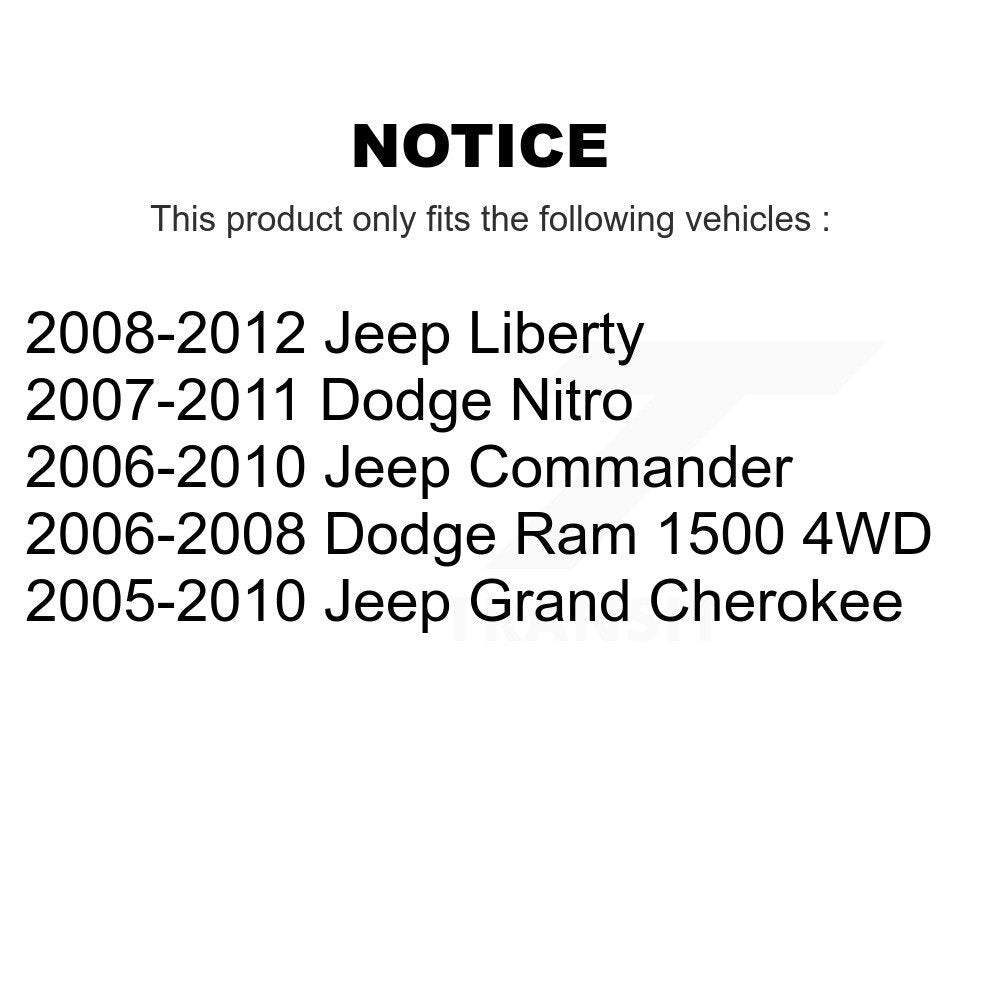 Front Lower Arm At Strut Fork Suspension Bushing Pair For Dodge Ram 1500 Jeep Grand KTR-102279