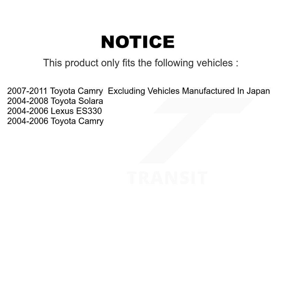 Front Suspension Control Arm Assembly And Tie Rod End Kit For Toyota Camry Lexus ES350 Solara ES330 KTR-102640