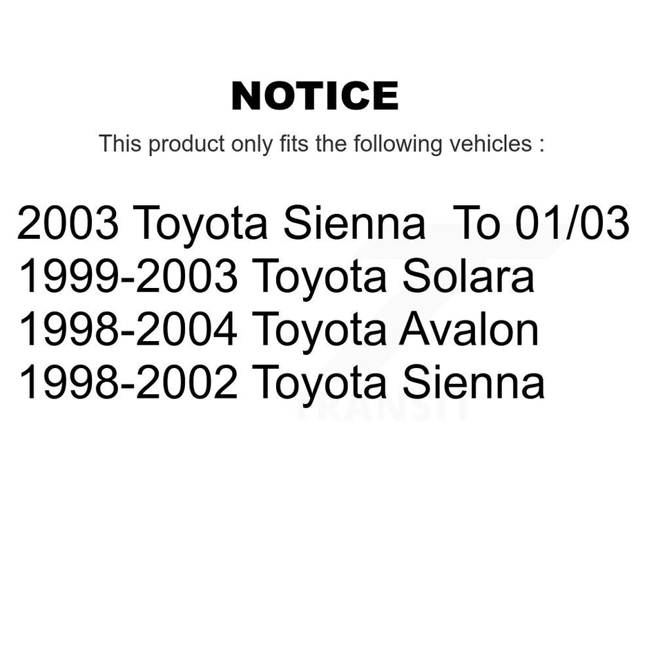 Front Suspension Control Arm Assembly And Tie Rod End Kit For Toyota Avalon Sienna Solara KTR-102771