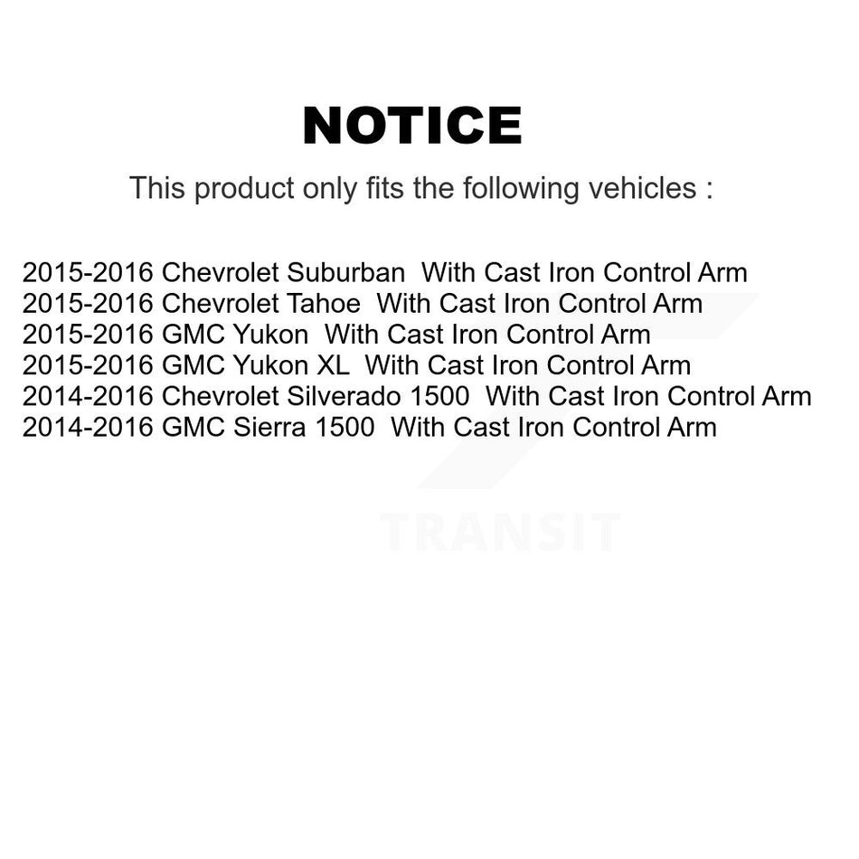Front Suspension Control Arm Assembly And Tie Rod End Kit For Chevrolet Silverado 1500 GMC Sierra Tahoe Suburban Yukon KTR-102893