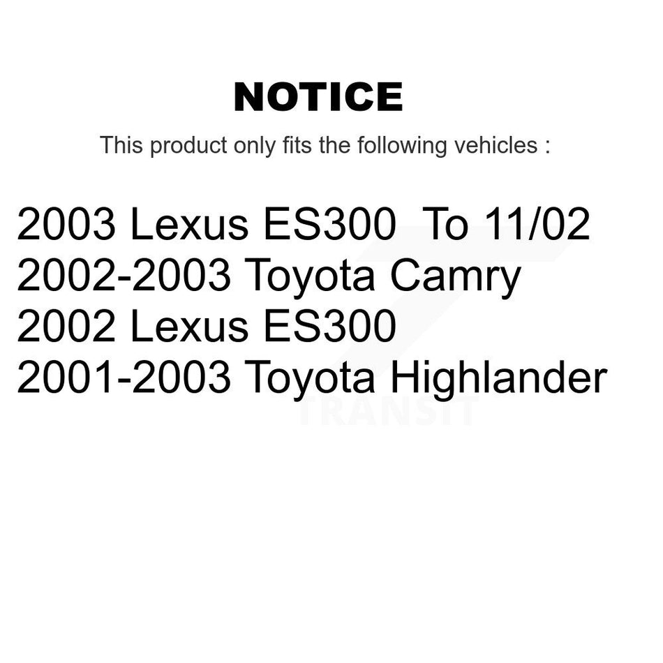Front Suspension Control Arm Assembly And Tie Rod End Kit For Toyota Camry Lexus ES300 KTR-103114