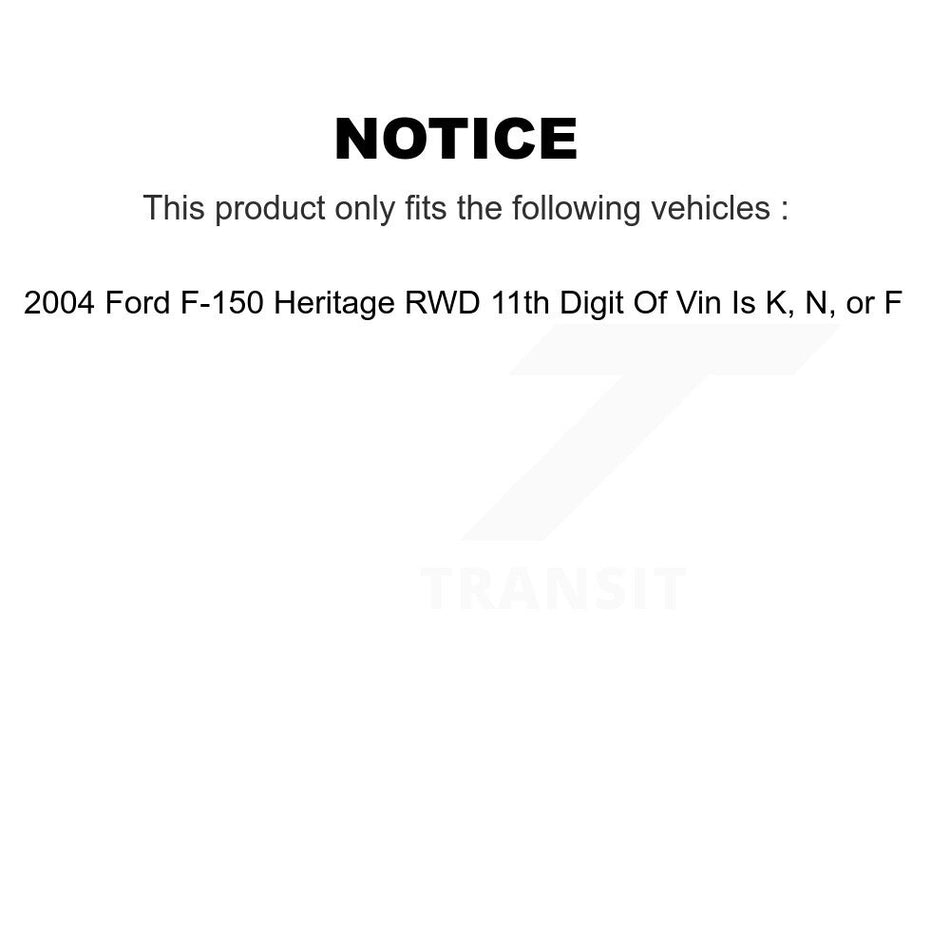 Front Suspension Control Arm Kit For 04 Ford F-150 Heritage 11th Digit Of Vin Is K N or F KTR-103146