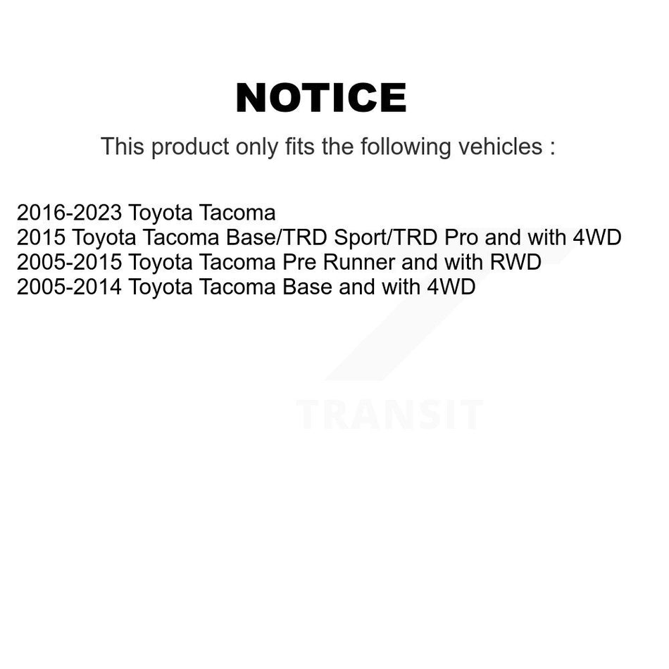 Front Suspension Control Arm And Ball Joint Assembly Steering Tie Rod End Stabilizer Bar Link Kit (6Pc) For Toyota Tacoma KTR-103199