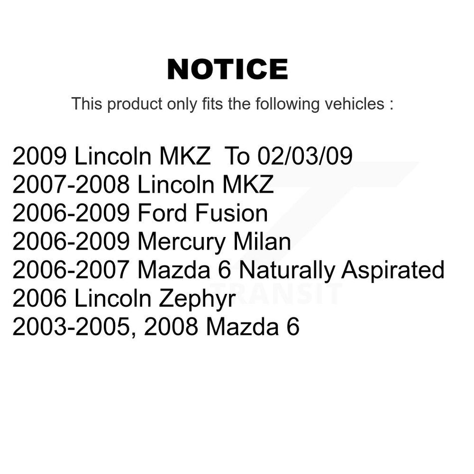 Front Suspension Control Arm And Ball Joint Assembly Steering Tie Rod End Stabilizer Bar Link Kit (8Pc) For Ford Fusion Mercury Milan Lincoln MKZ Zephyr KTR-103257