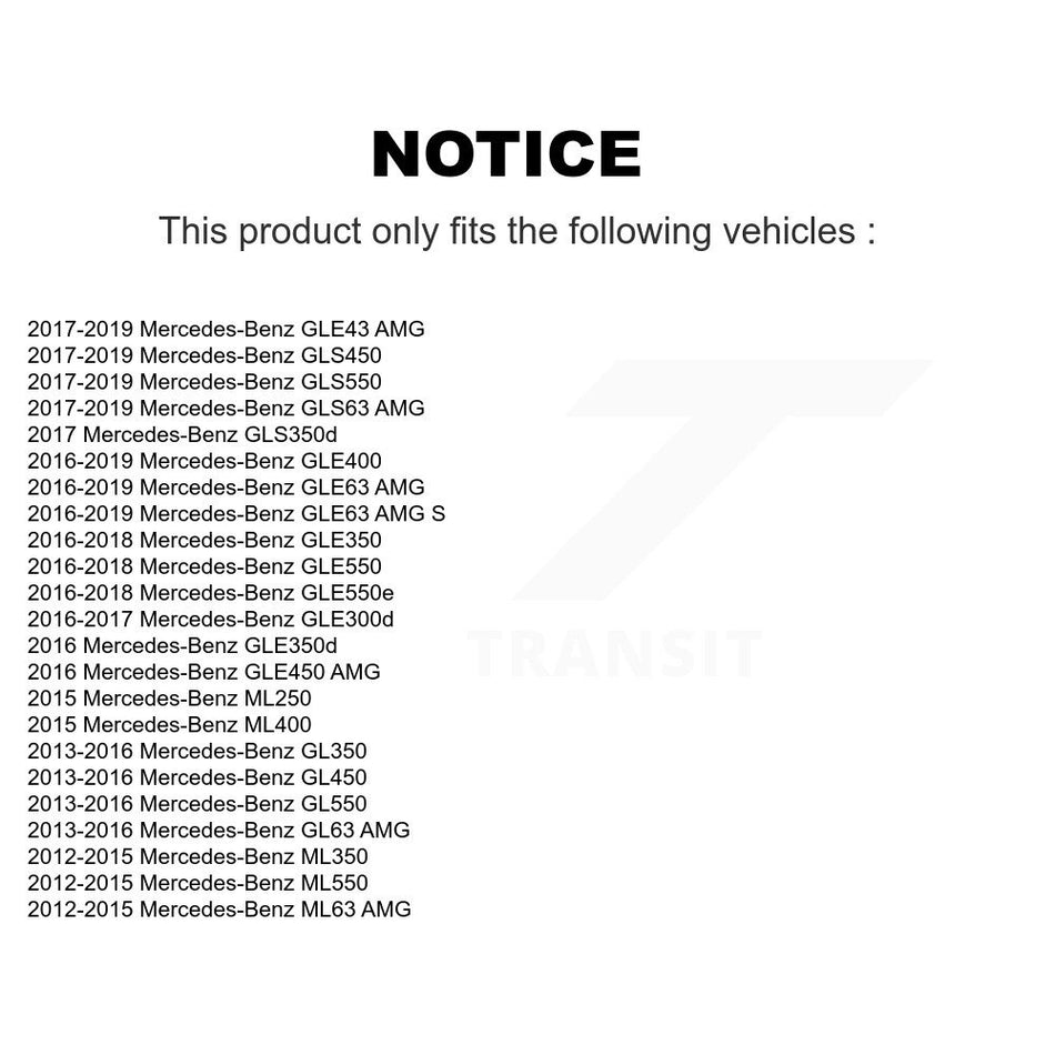 Front Suspension Bar Link Kit For Mercedes-Benz ML350 GLE350 GLS450 GL450 GLE43 AMG GL550 GLS550 GL350 GLE400 GLE450 GLE63 S ML400 ML550 ML250 GLS63 GL63 ML63 GLE300d GLE550e GLE550 GLS350d KTR-103268