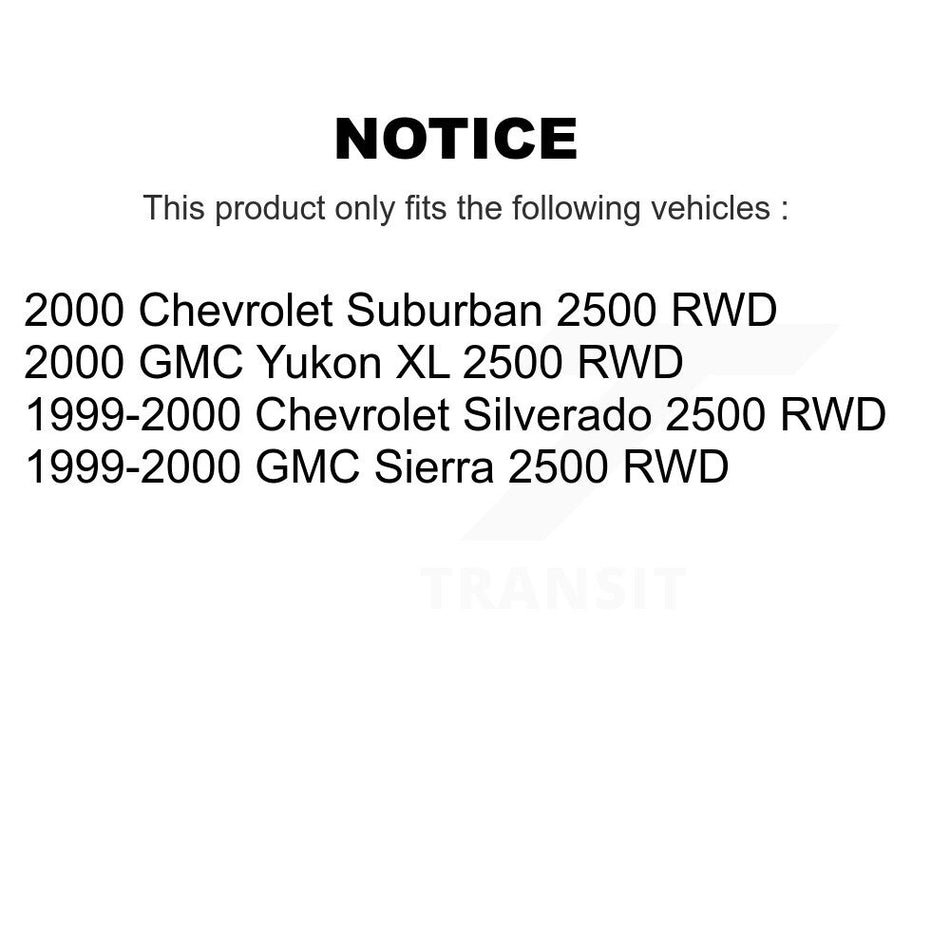Front Suspension Control Arms And Lower Ball Joints Kit For 1999-2000 Chevrolet Silverado 2500 GMC Sierra RWD KTR-103374