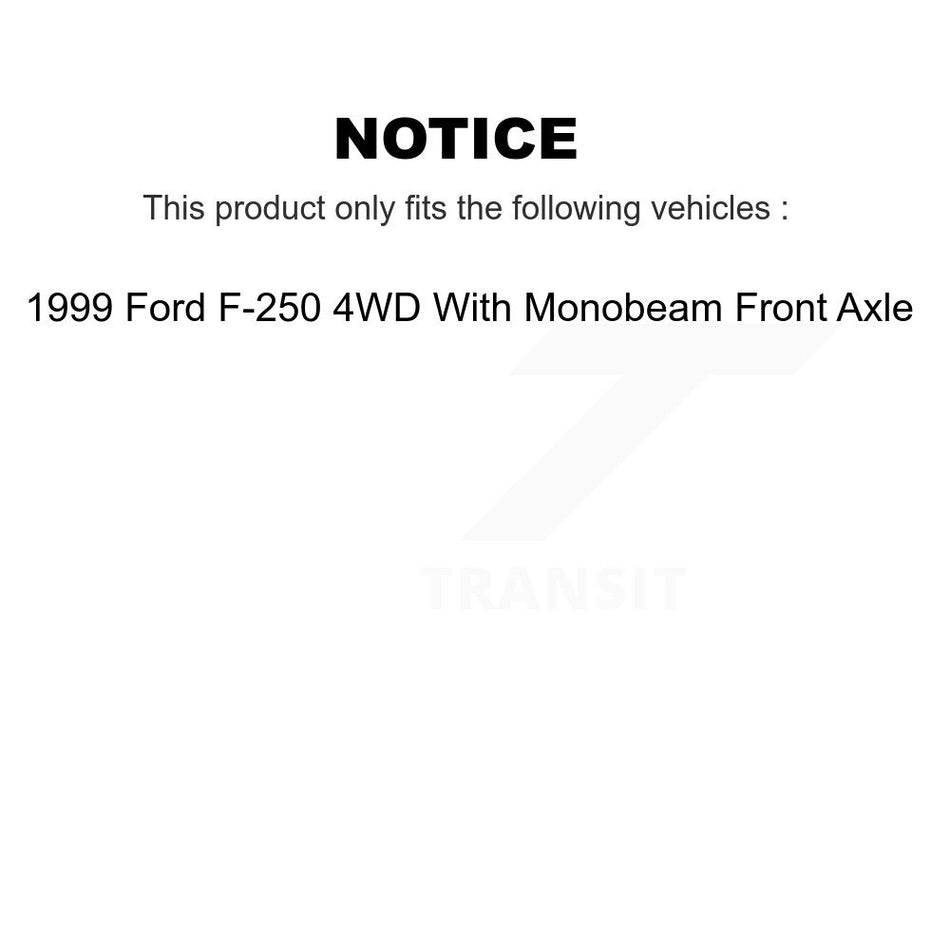 Front Upper Control Arm Lower Ball Joint Kit For 1999 Ford F-250 With Monobeam Axle KTR-103399