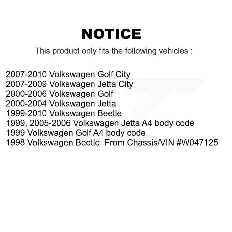 Front Steering Tie Rod End Kit For Volkswagen Jetta Beetle Golf City KTR-103767