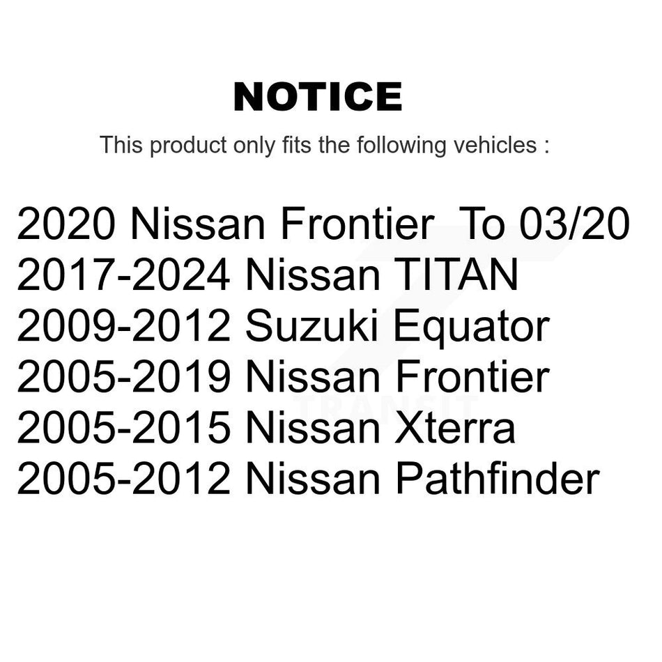 Front Steering Tie Rod End Kit For Nissan Frontier Pathfinder Xterra KTR-103800