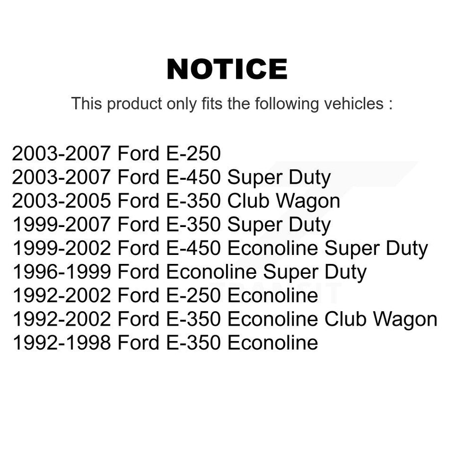 Front Steering Tie Rod End Kit For Ford E-350 Super Duty E-250 Econoline Club Wagon E-450 KTR-103825