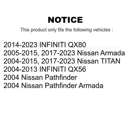 Front Upper Suspension Control Arm & Ball Joint Kit For Nissan TITAN Armada INFINITI QX80 KTR-104132